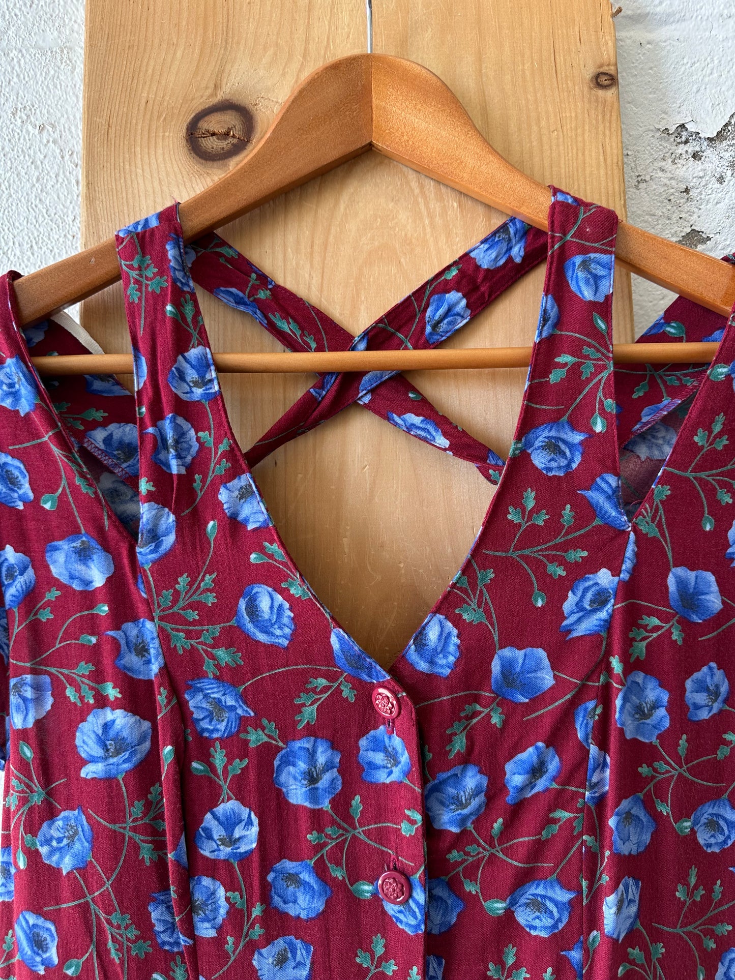 Vtg Deadstock Floral Romper : M