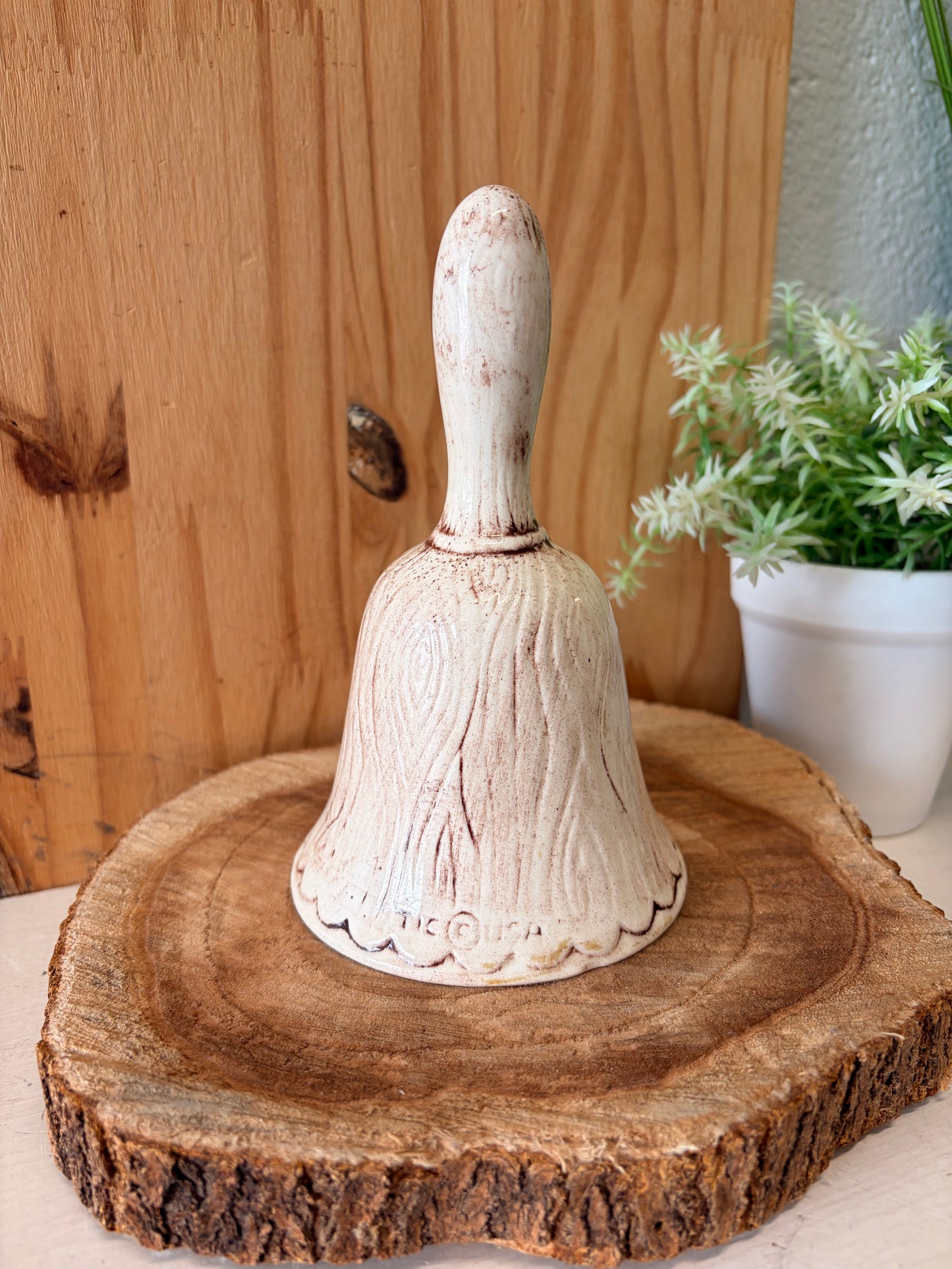 Vtg Treasure Craft Ceramic Butterfly Bell (Local Pick Up Only)