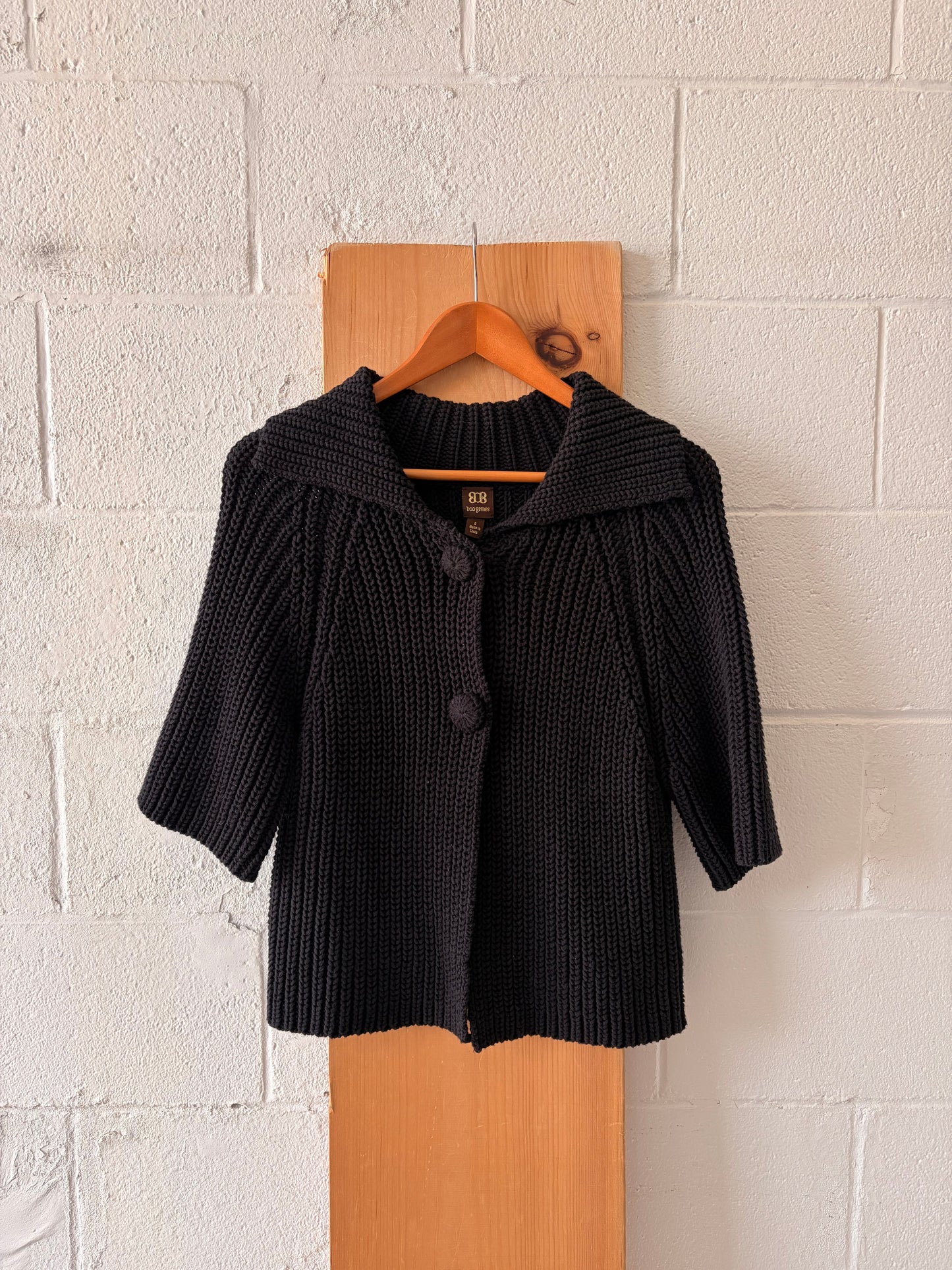 Knit Black Cardigan : S