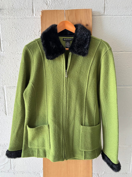 Vtg Green Jacket : L