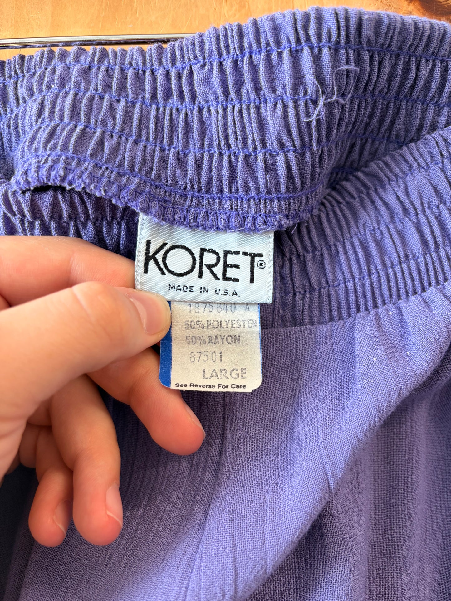 Vtg Purple Midi Skirt : L