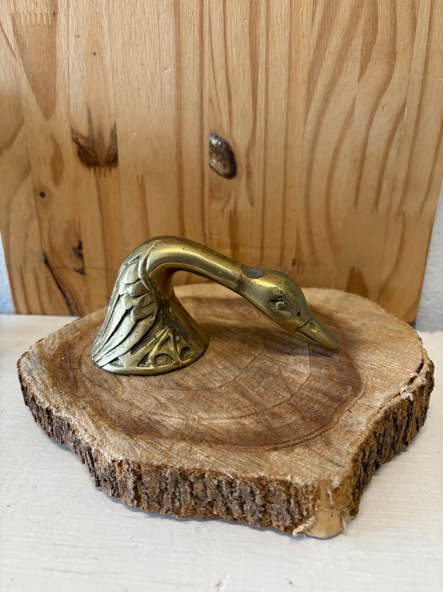 Vtg Brass Goose Wall Hook (Local Pickup Only)