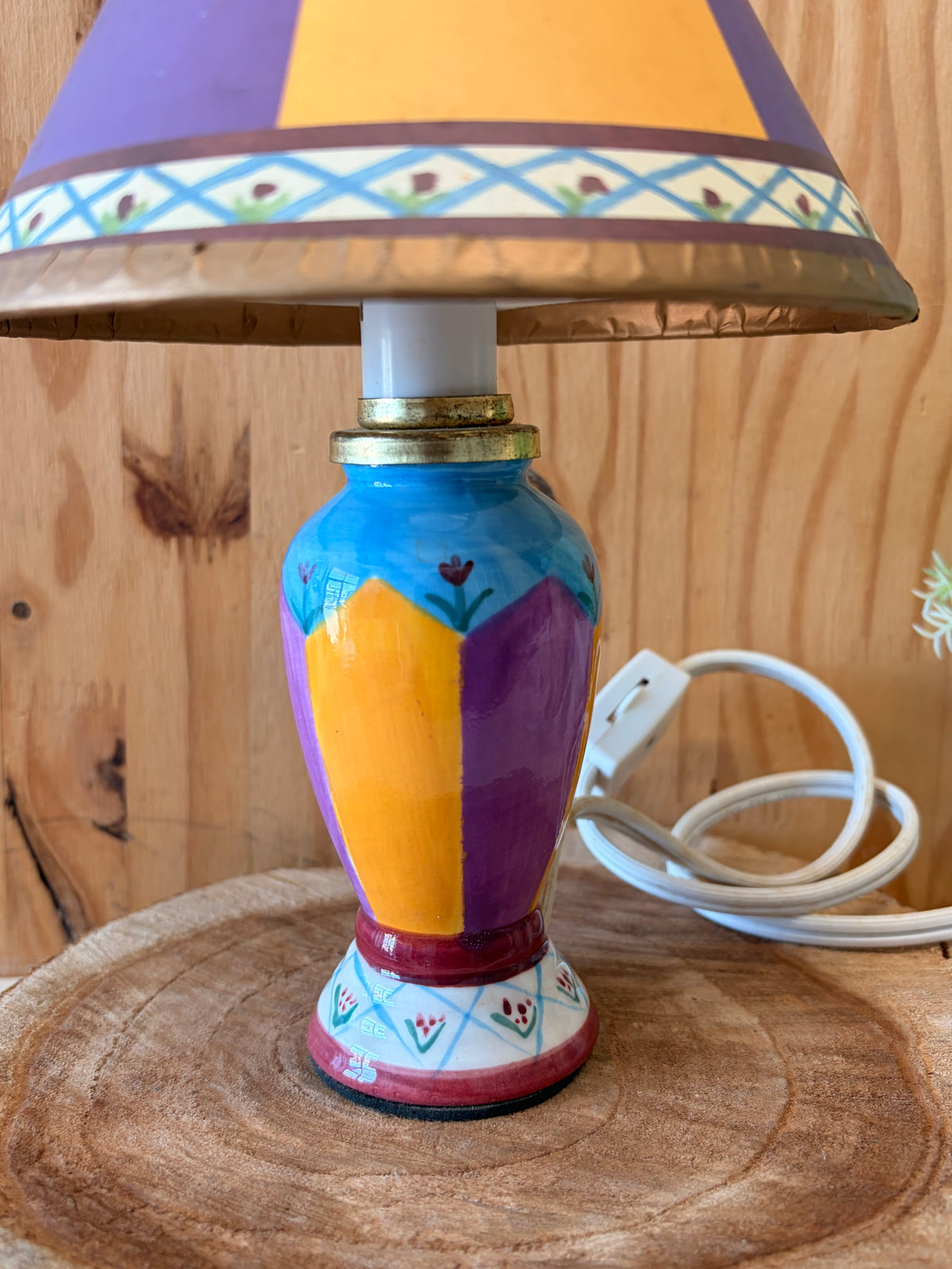Tiny Floral Painted Lamp (Local Pick Up Only)