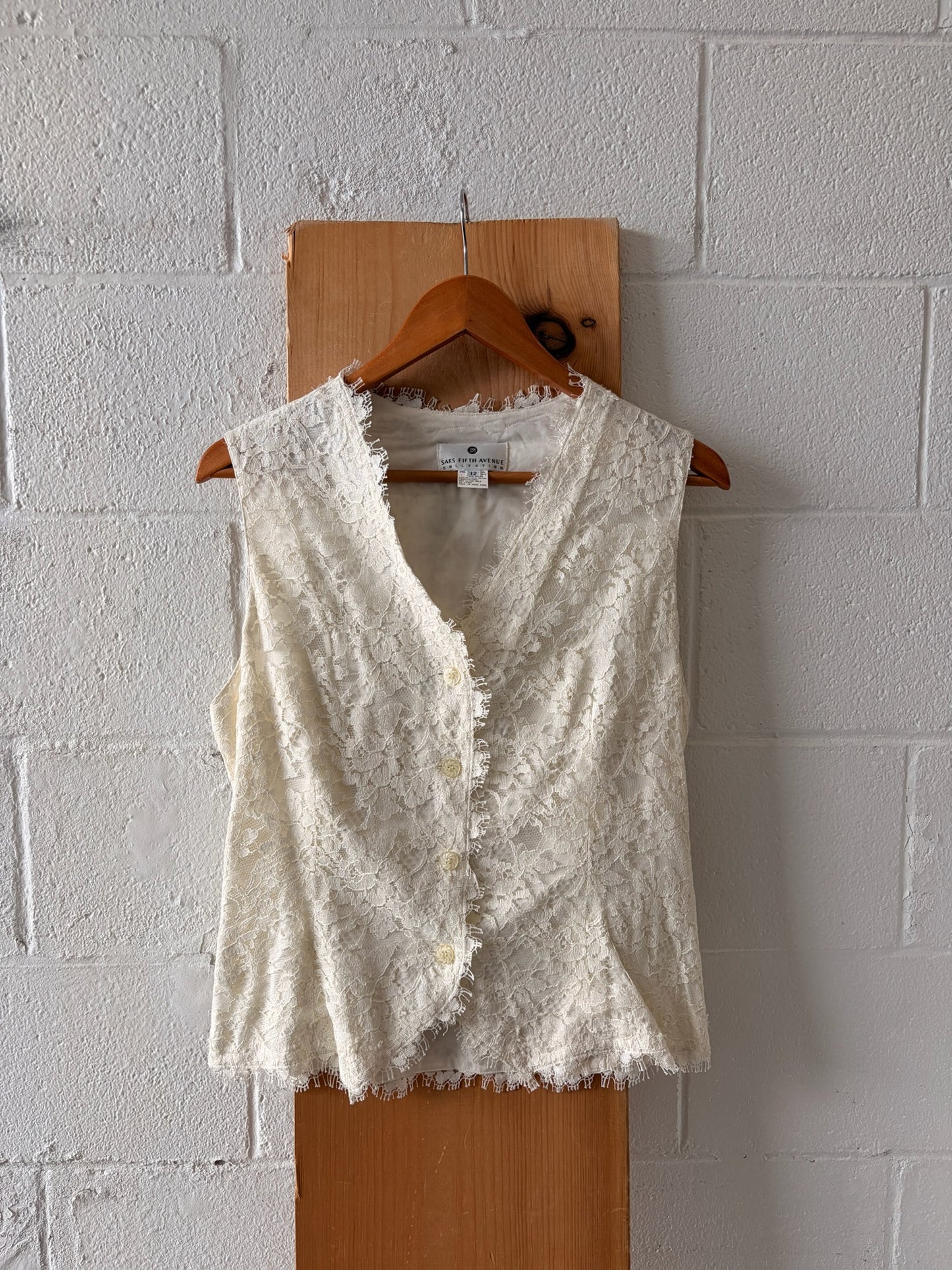 Vtg Lace Vest : 12