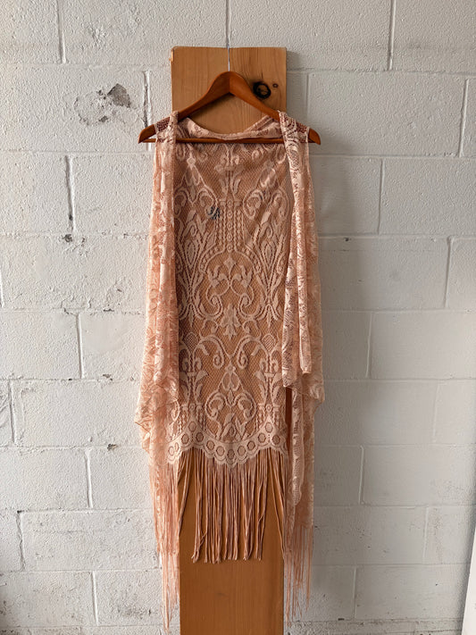 Lace Fringe Cardigan : OS