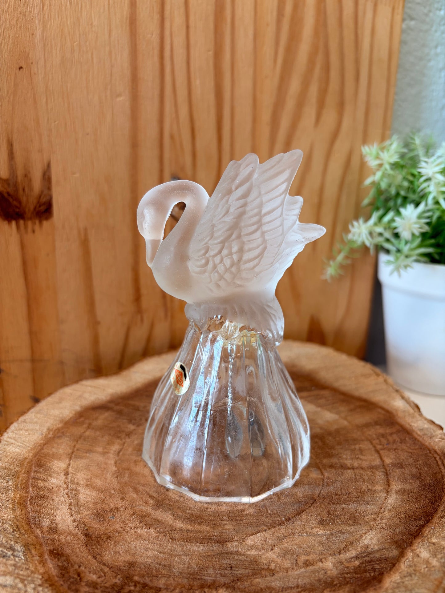 Vtg Glass Swan Bell (Local Pick Up Only)