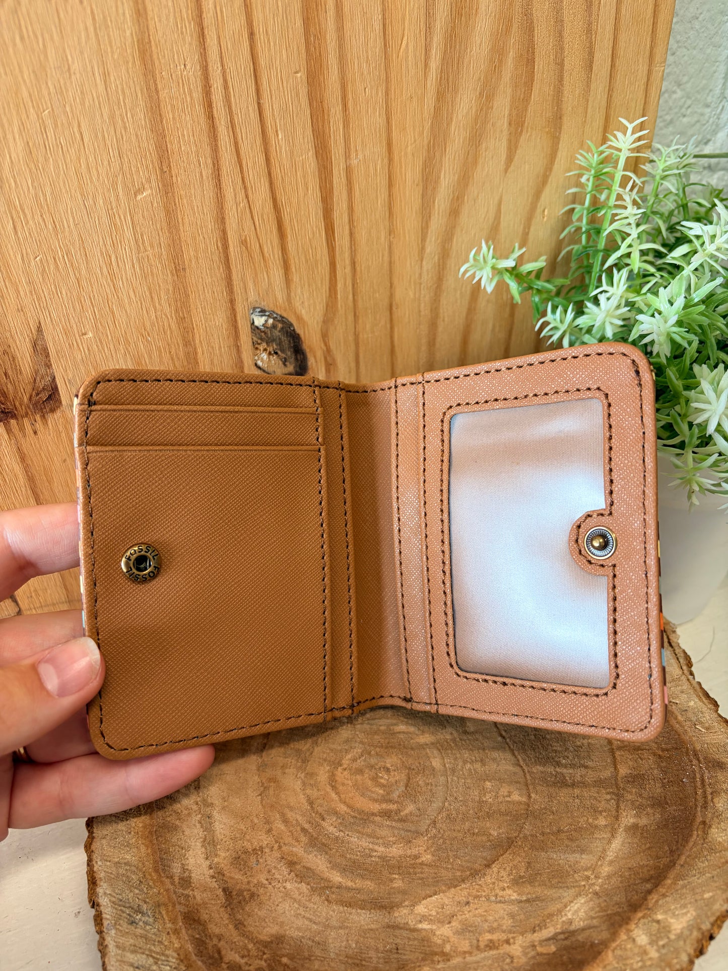 Little Striped Fossil Wallet