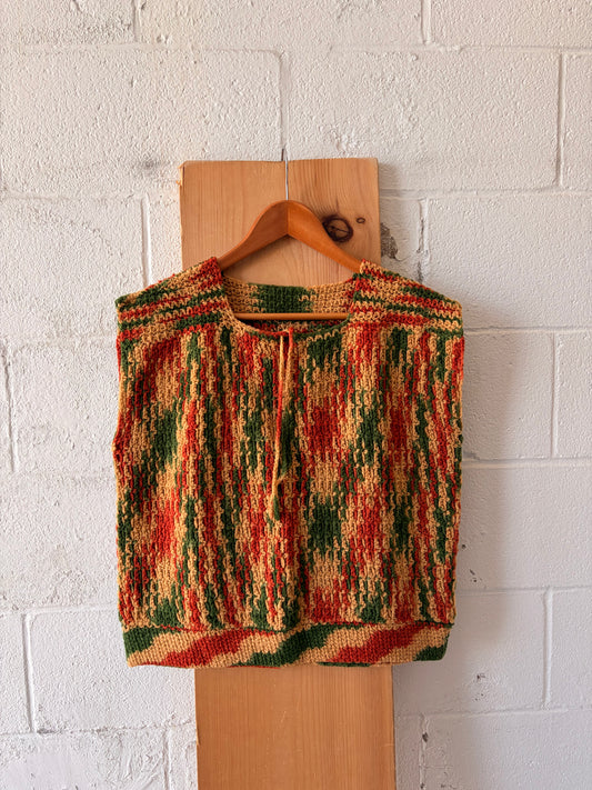 Handmade Sleeveless Autumn Sweater : ~L