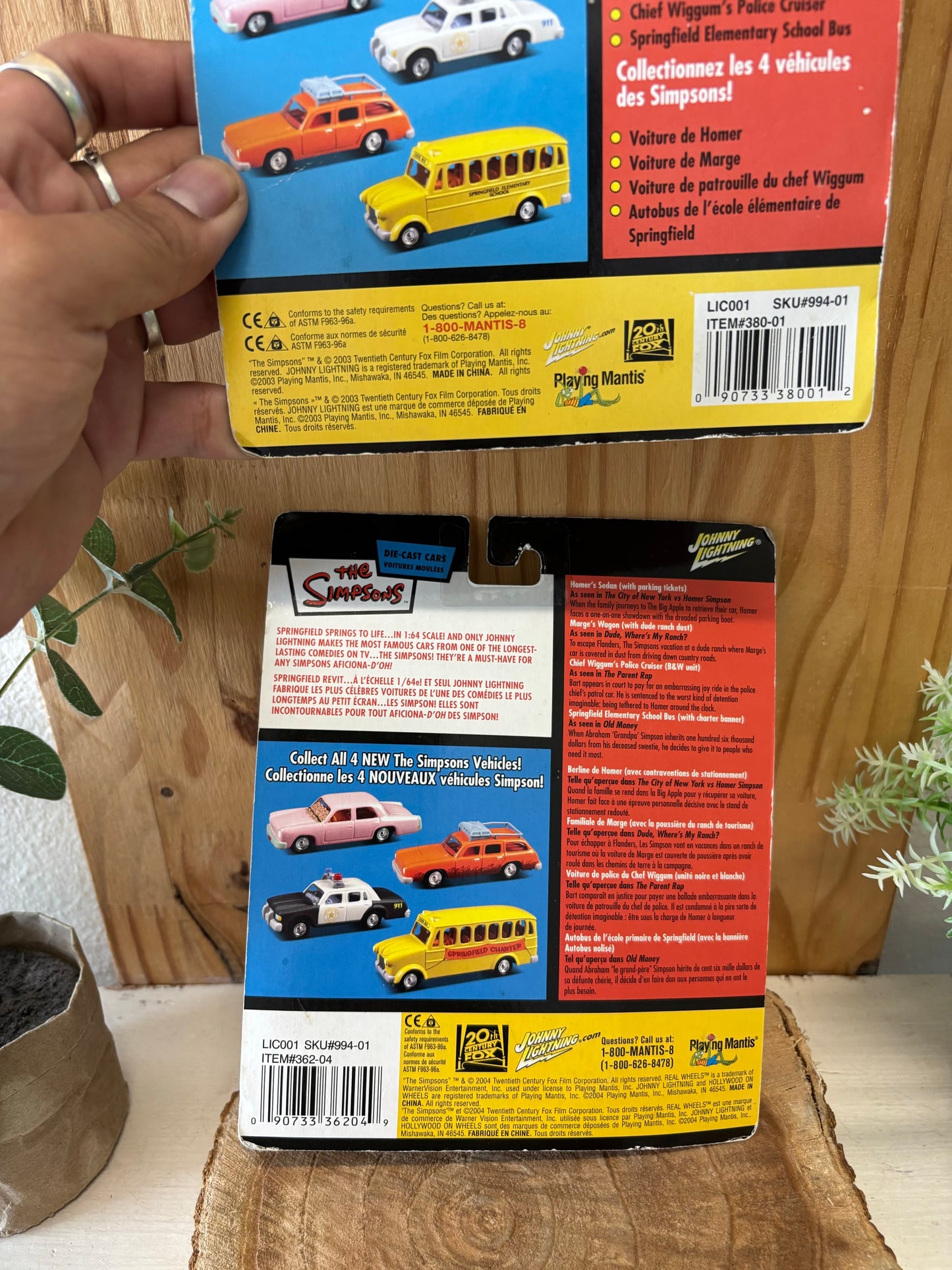 Pair of Y2K Simpsons Toy Cars