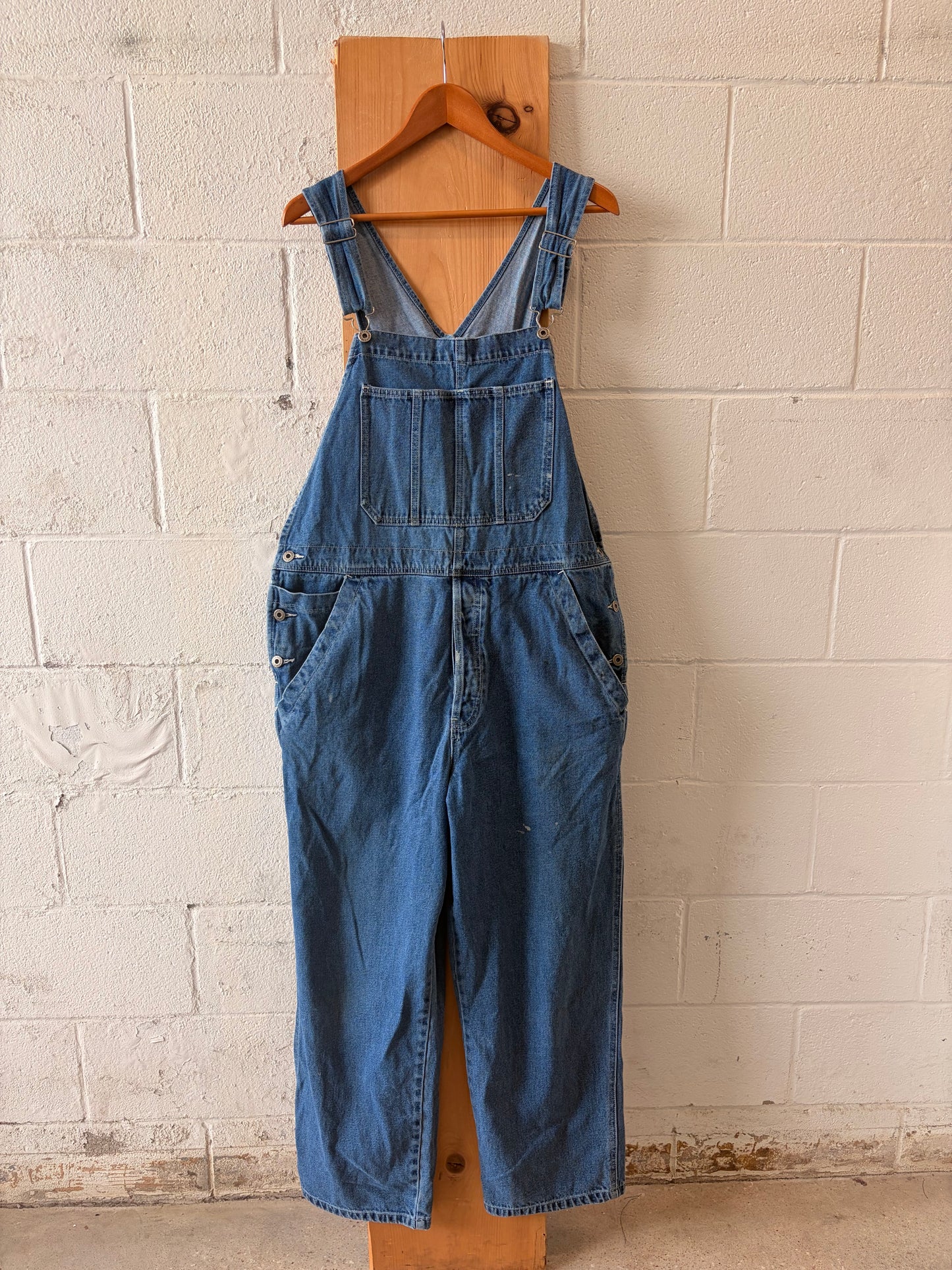‘00 Distressed Old Navy Overalls : L