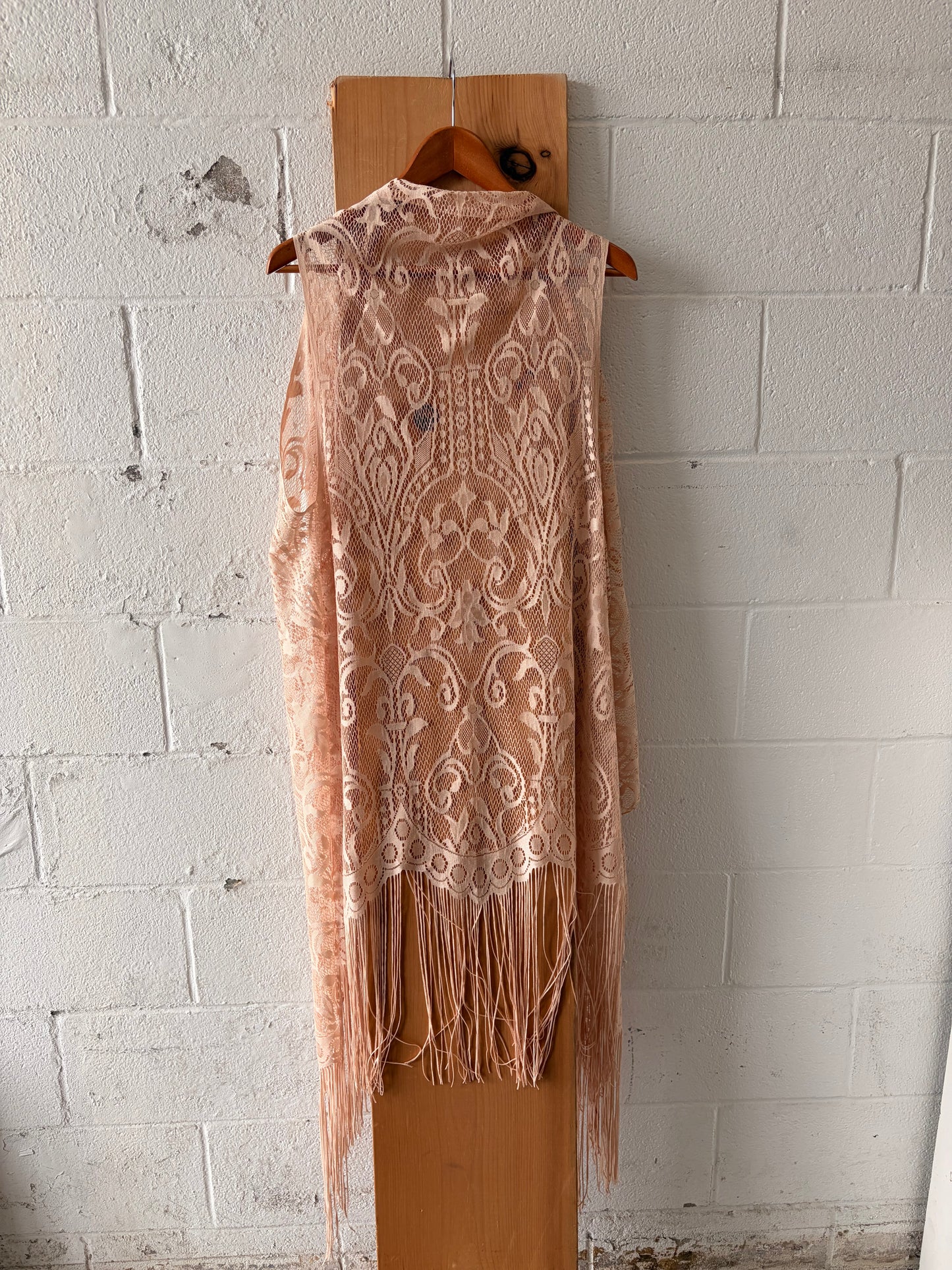 Lace Fringe Cardigan : OS