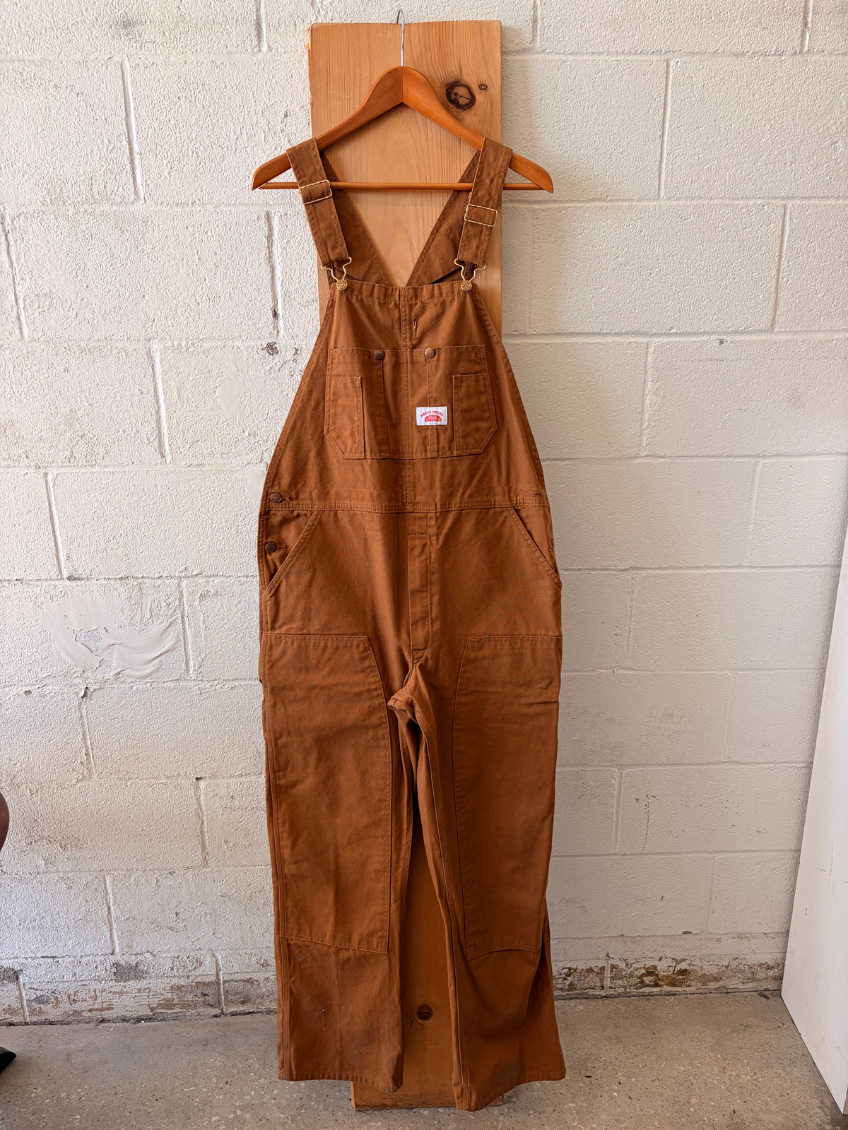 Round House Khaki Double Knee Overalls : 36x30