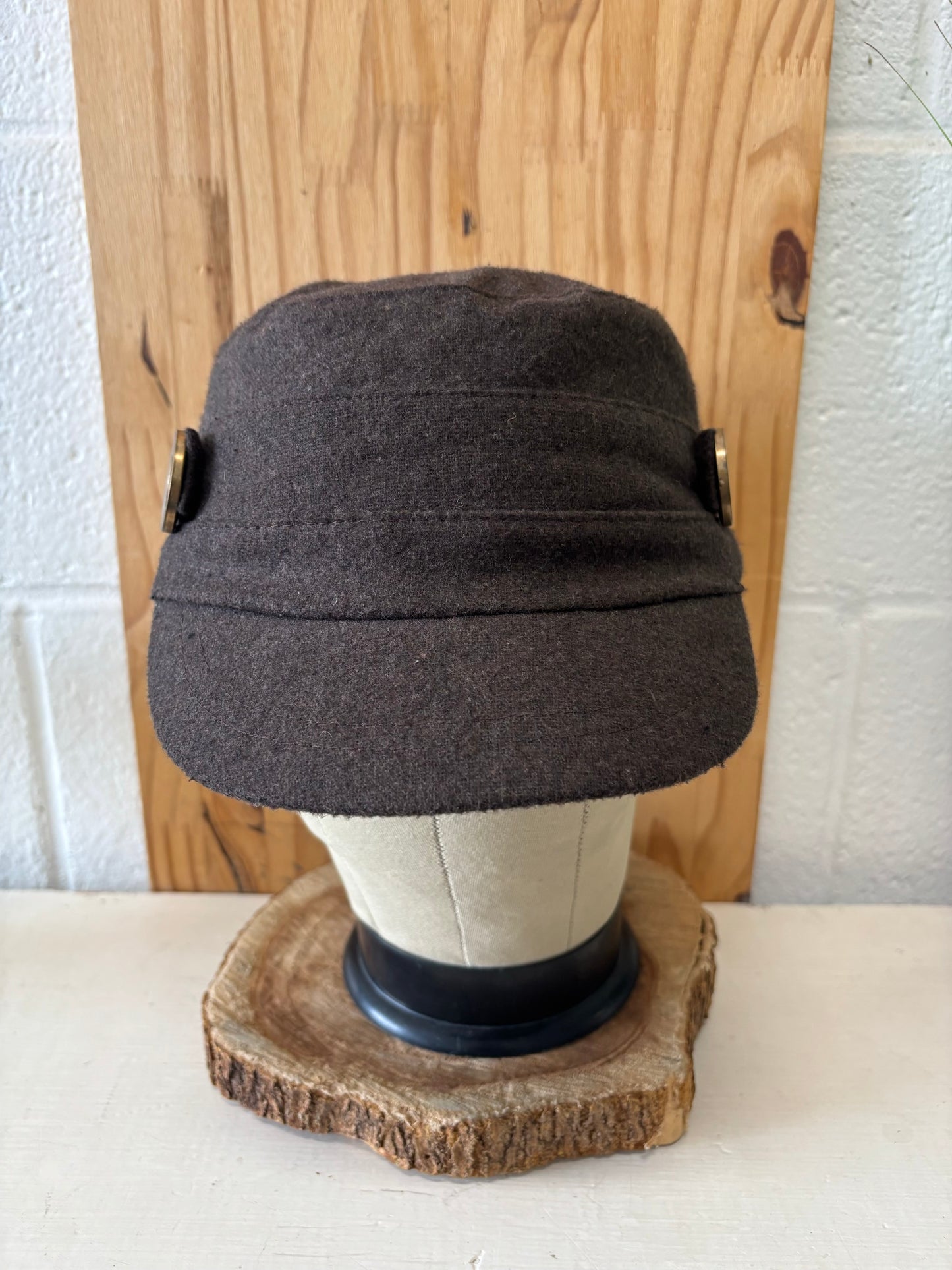 Brown Cadet Style Hat