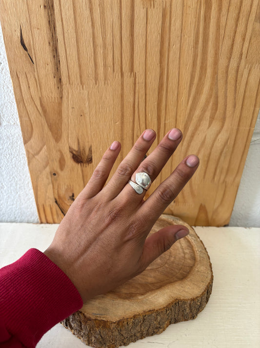 Silver Tone Spoon Ring : 7.5