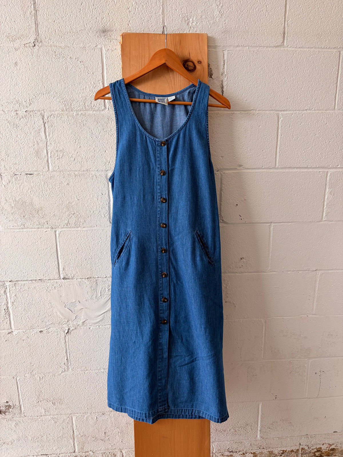 Vtg Denim Dress : M