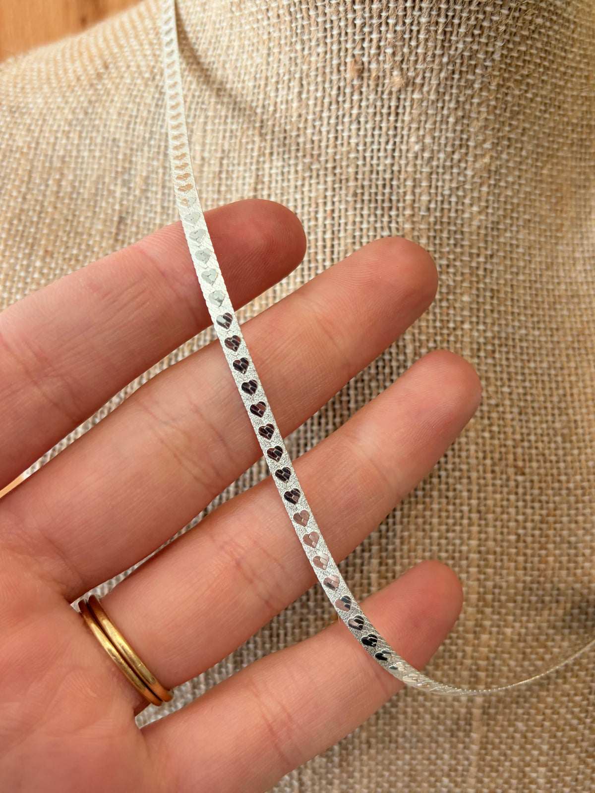 925 Silver Dainty Heart Detailed Necklace & Bracelet Set