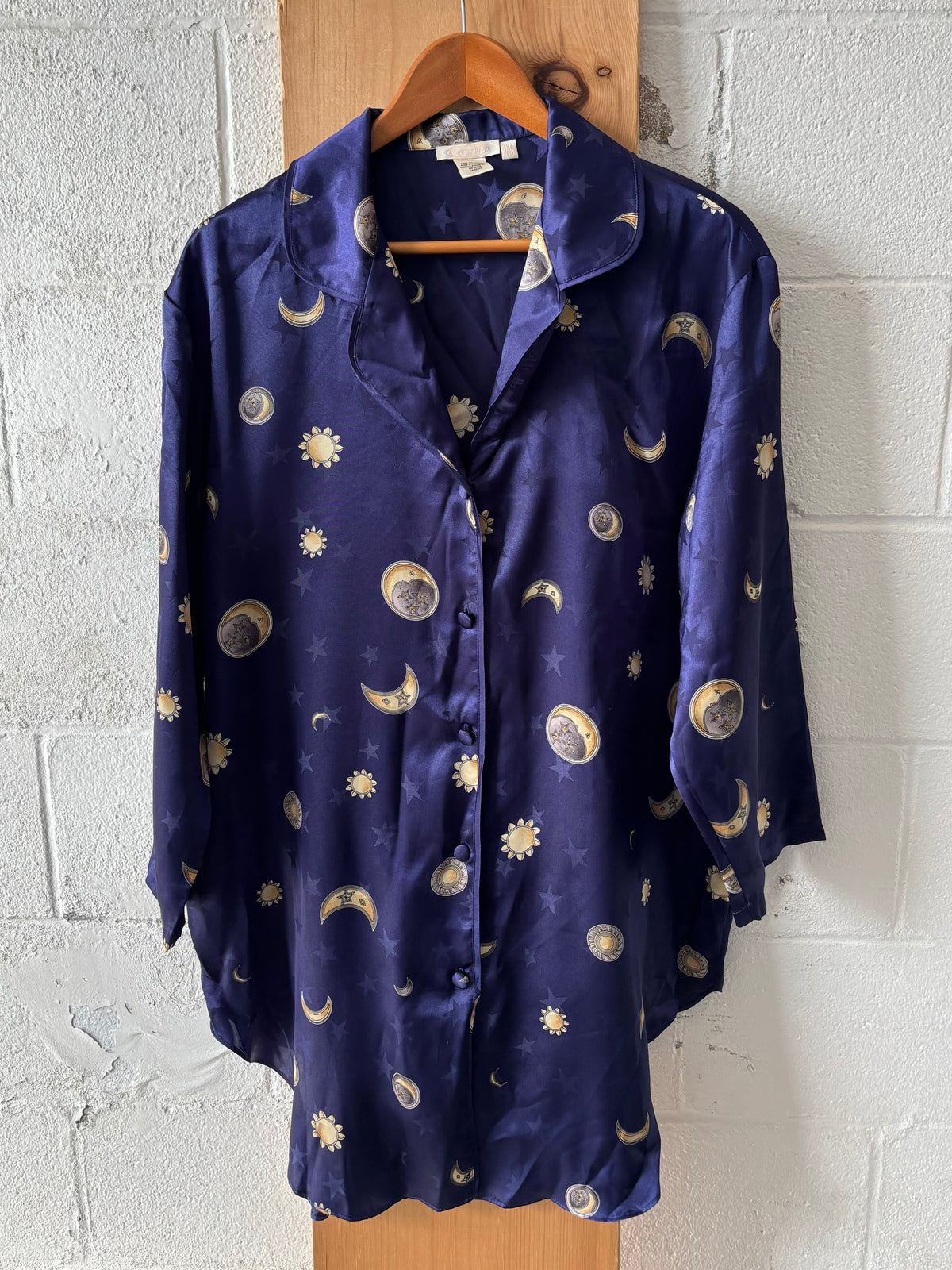 Vtg Celestial Pajama Top : XL