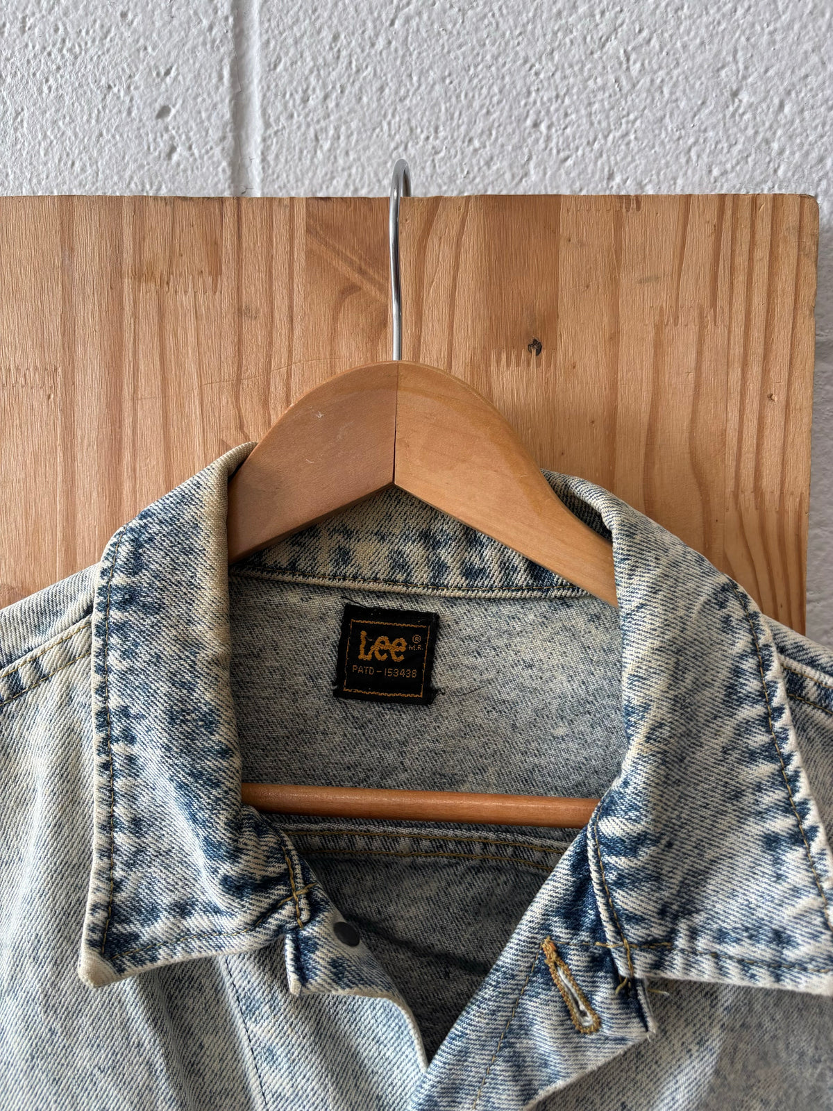 Vtg Acid Washed Lee Denim Jacket : ~L