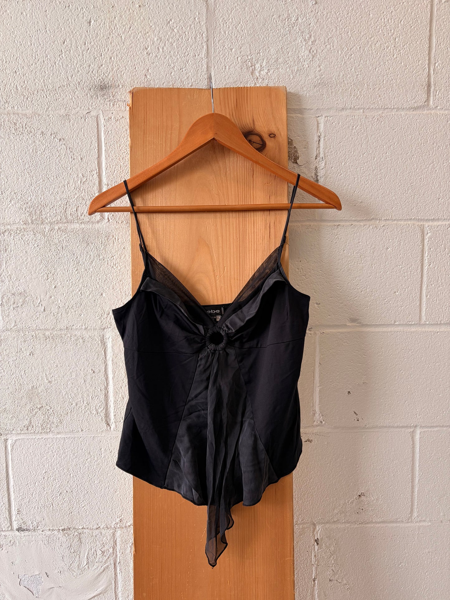 Y2K Black Bebe Tank : S/M