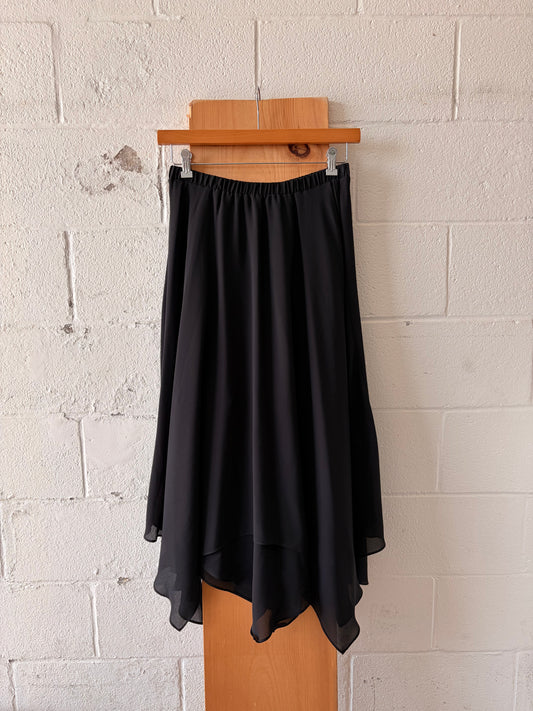 Black Asymmetrical Hem Skirt : 12