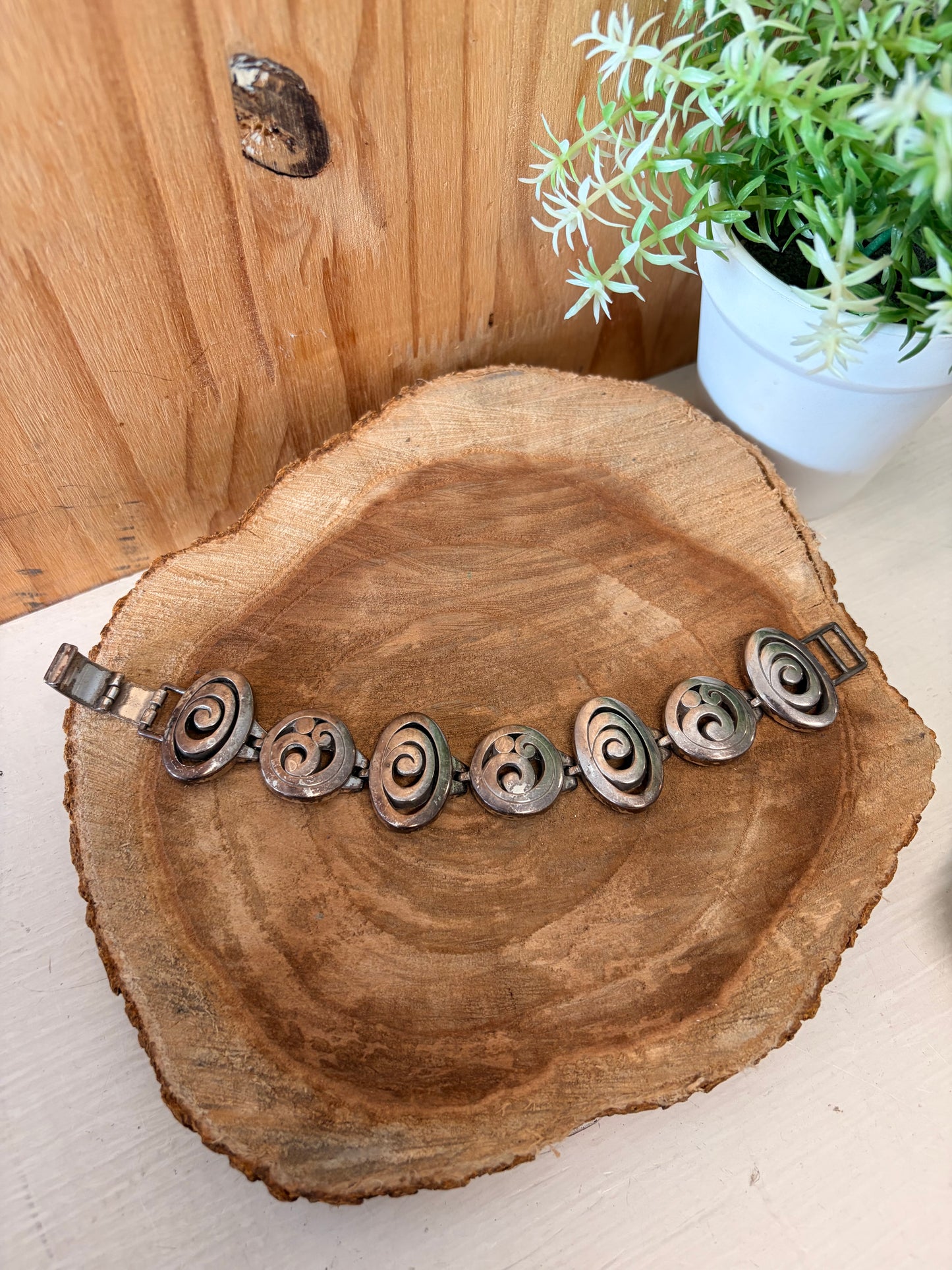 Brighton Silver Tone Swirl Bracelet