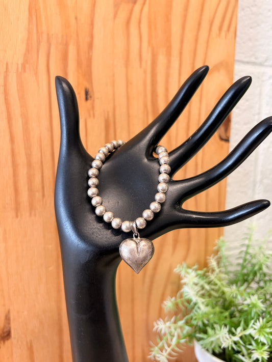 925 Silver Heart Charm Bracelet
