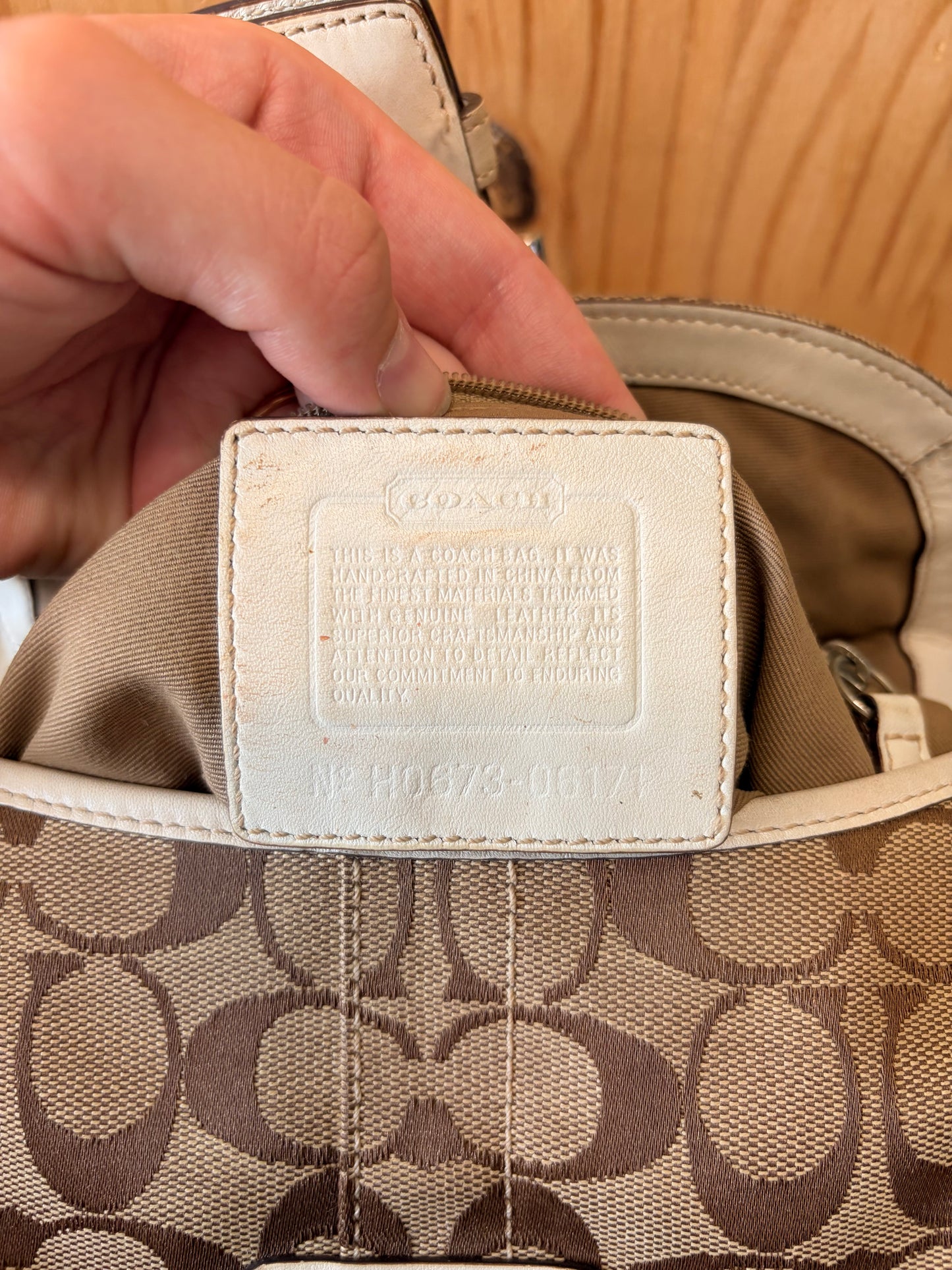 Y2K Canvas Coach Soho Signature Braided Shoulder Bag