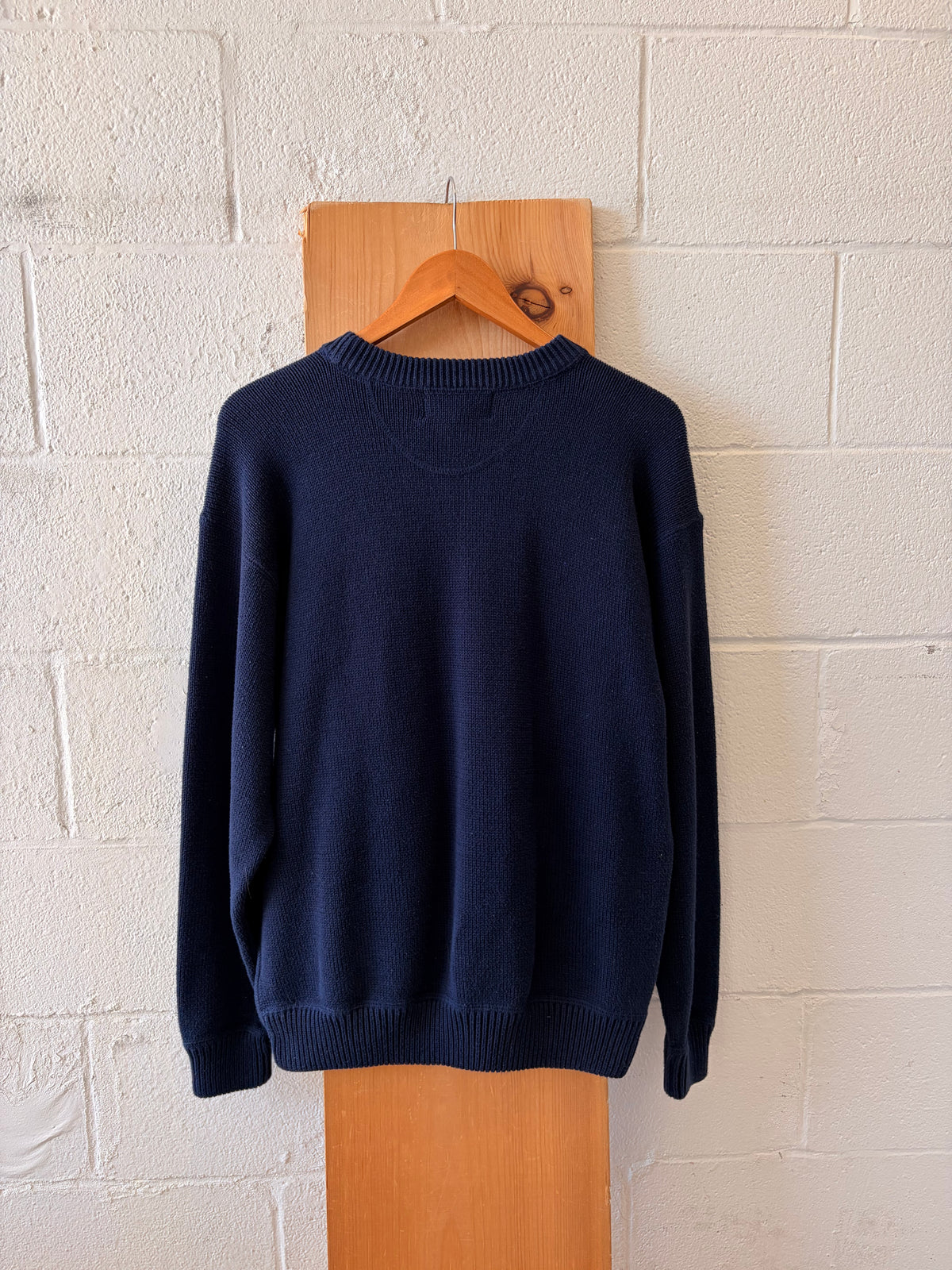Vtg Eddie Bauer Classic Navy Sweater : M
