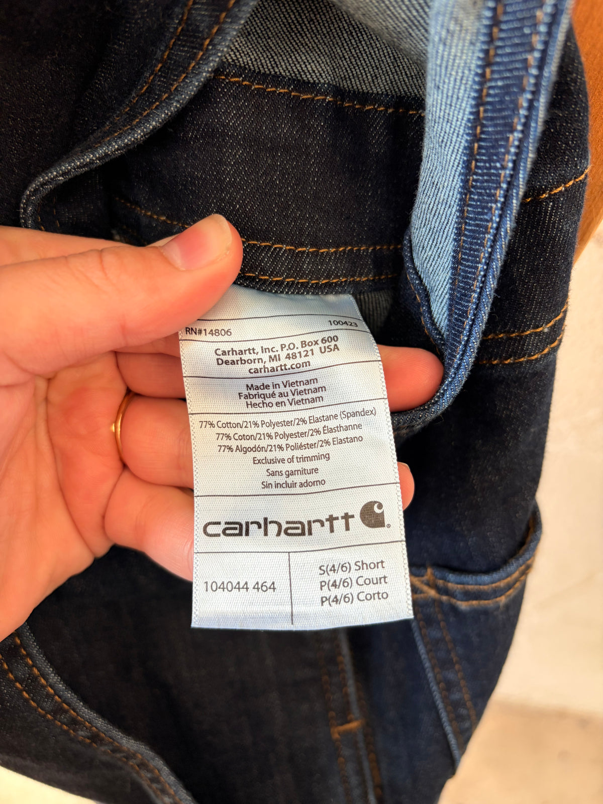Carhartt Women’s Double Knee Denim Overalls : Short S