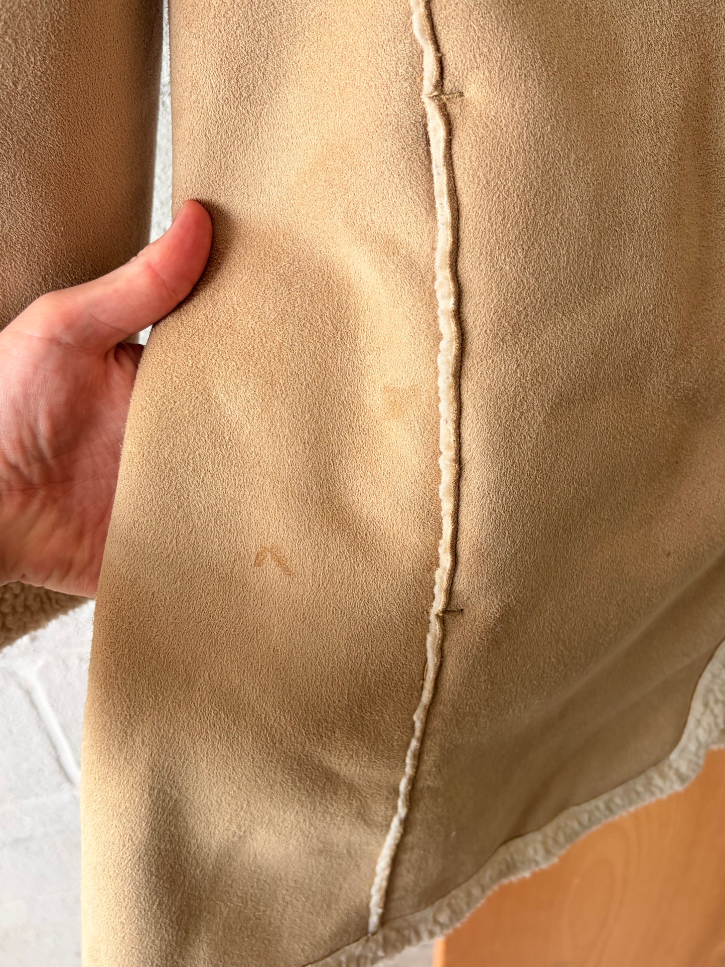 Weatherproof Tan Sherpa Lined Coat : L