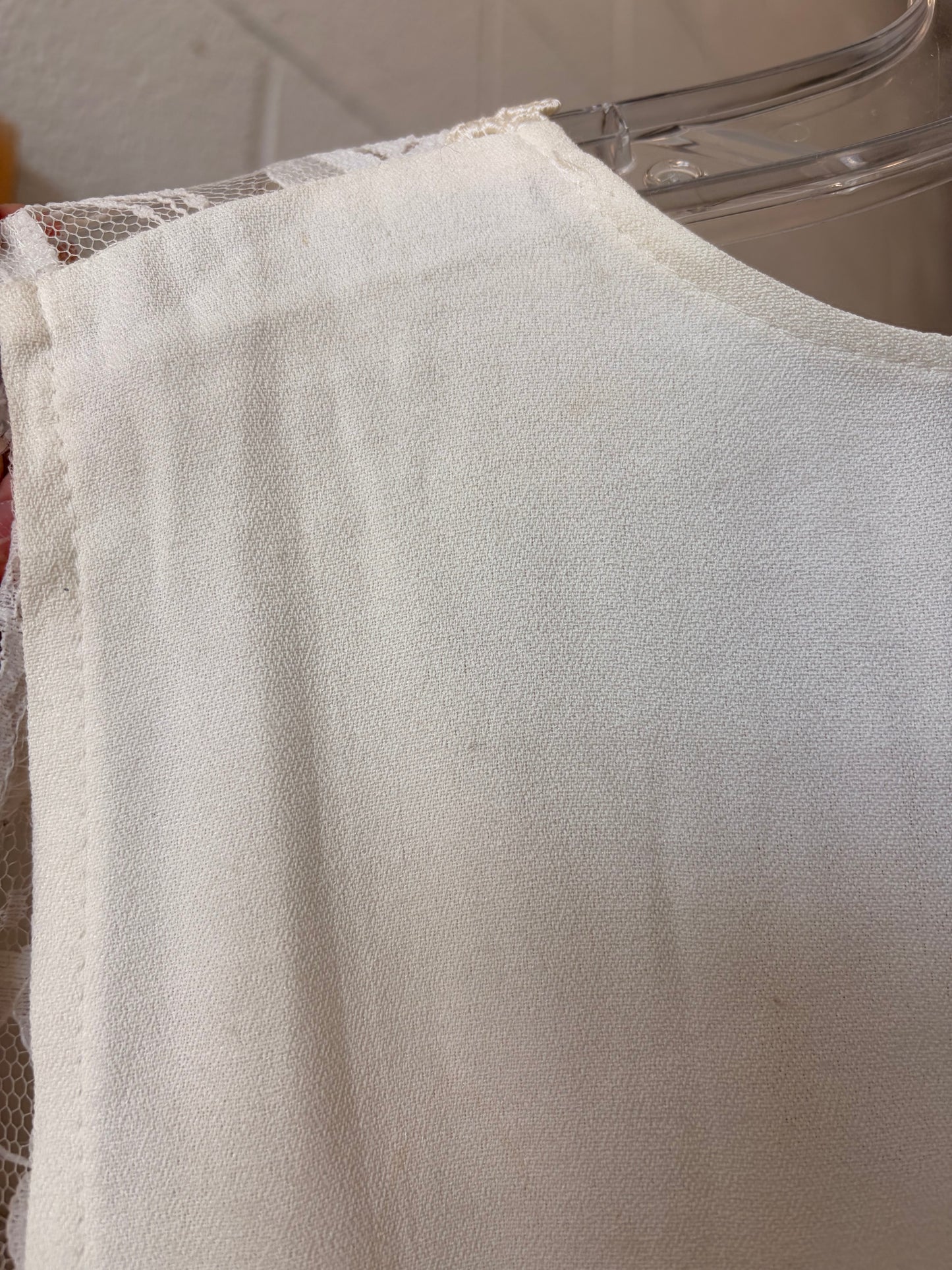 Vtg Sheer Lace Vest : M