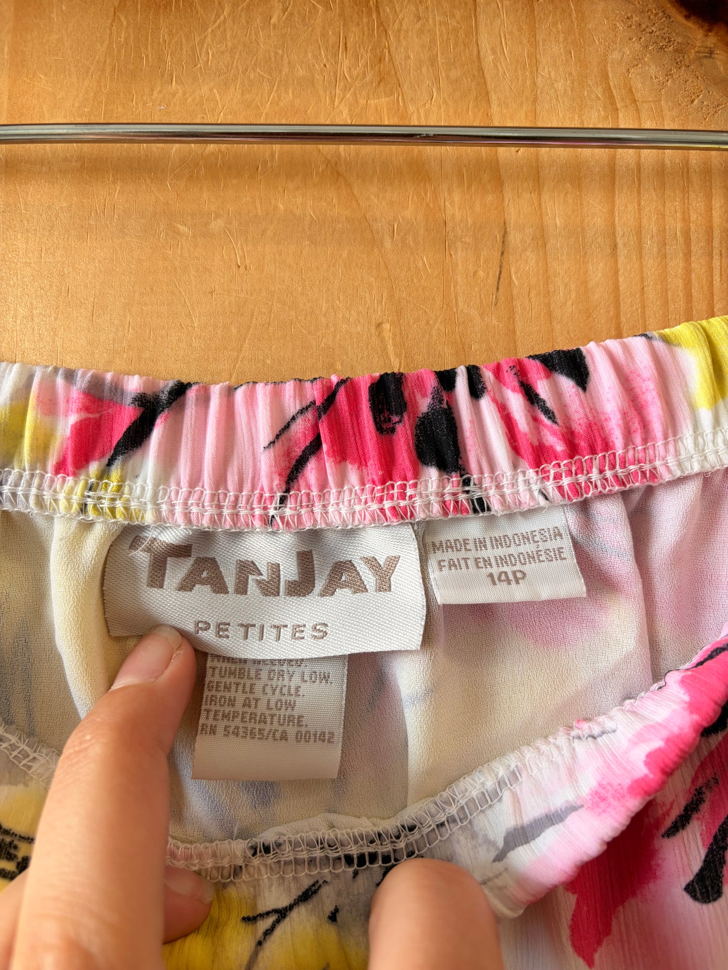 Pink & Yellow Floral Skirt : 14P