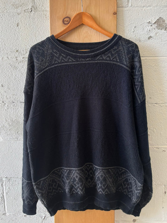 Vtg Dark Sweater : XL