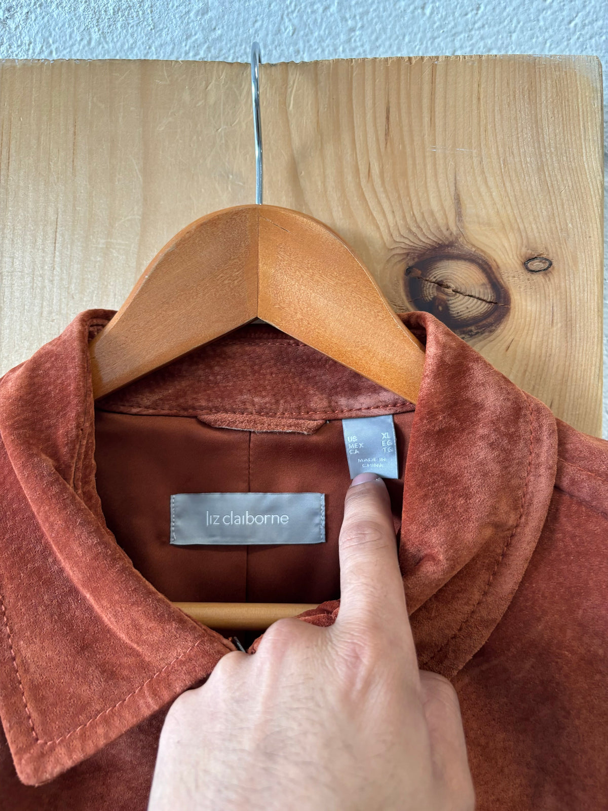 Rust Orange Suede Jacket : XL