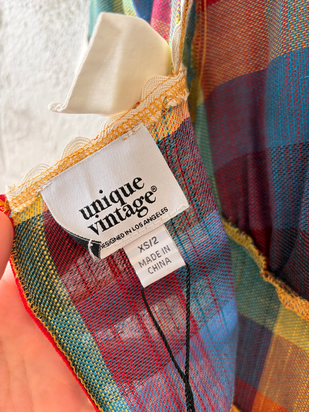 50’s Style Plaid Unique Vintage Swing Dress : XS