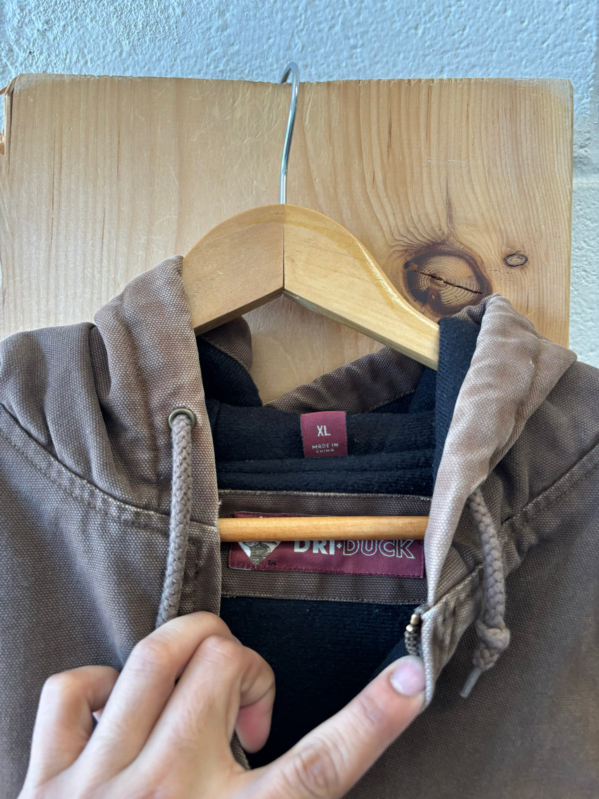 Vtg Sun Faded Brown Work Coat : XL