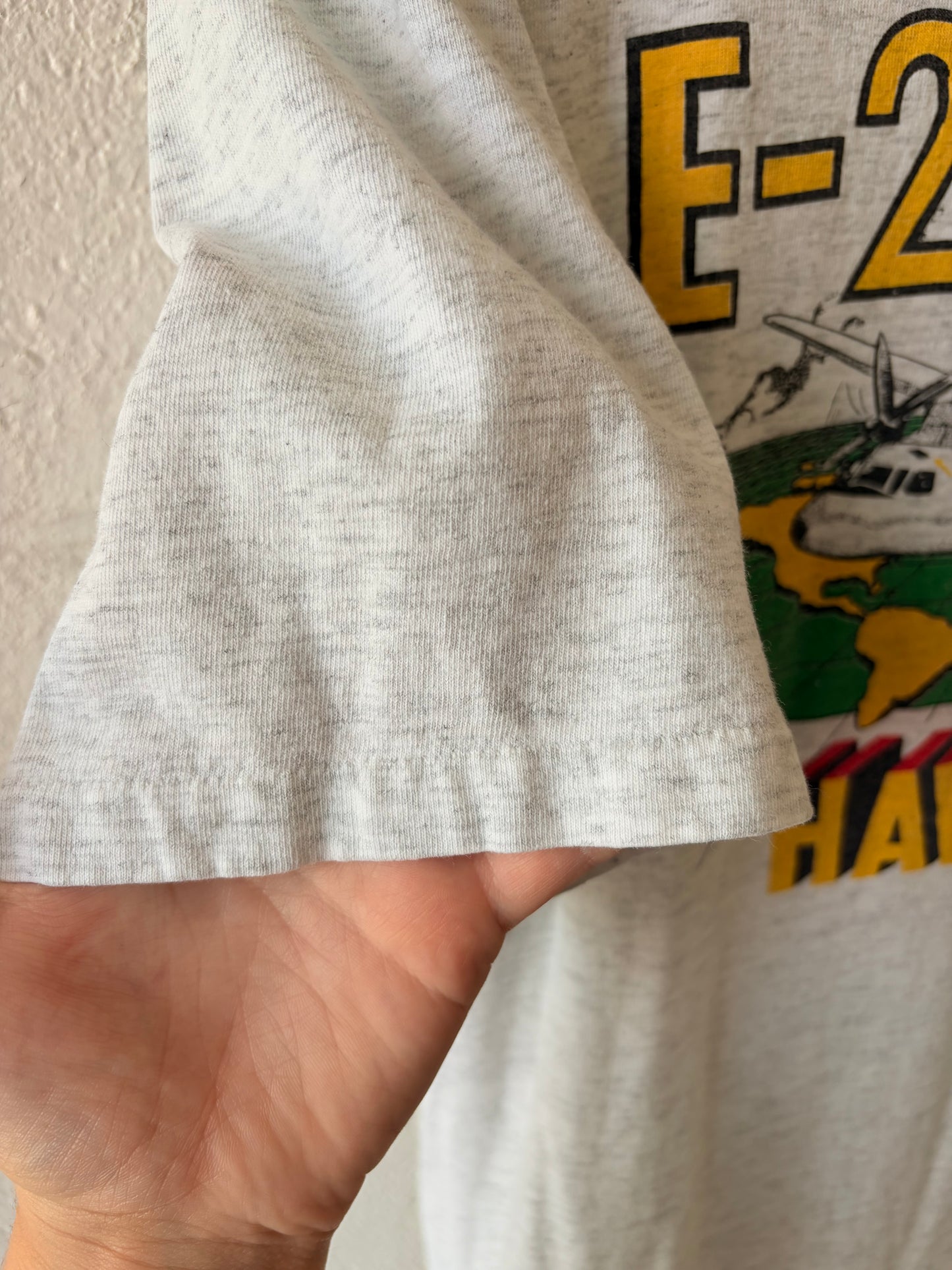 Vtg Single Stitch E-2C Hawkeye Plane Tee : XL