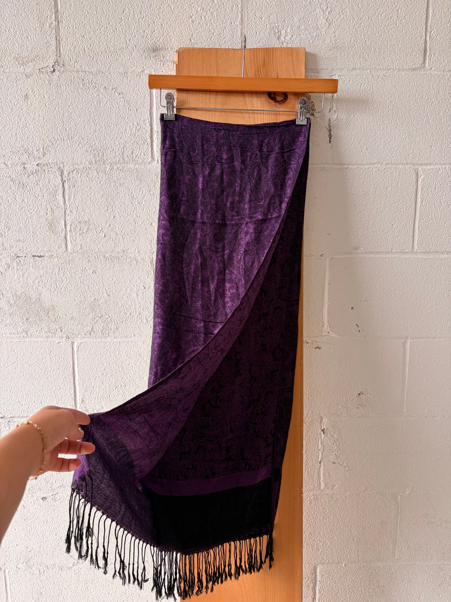Purple & Black Scarf / Wrap