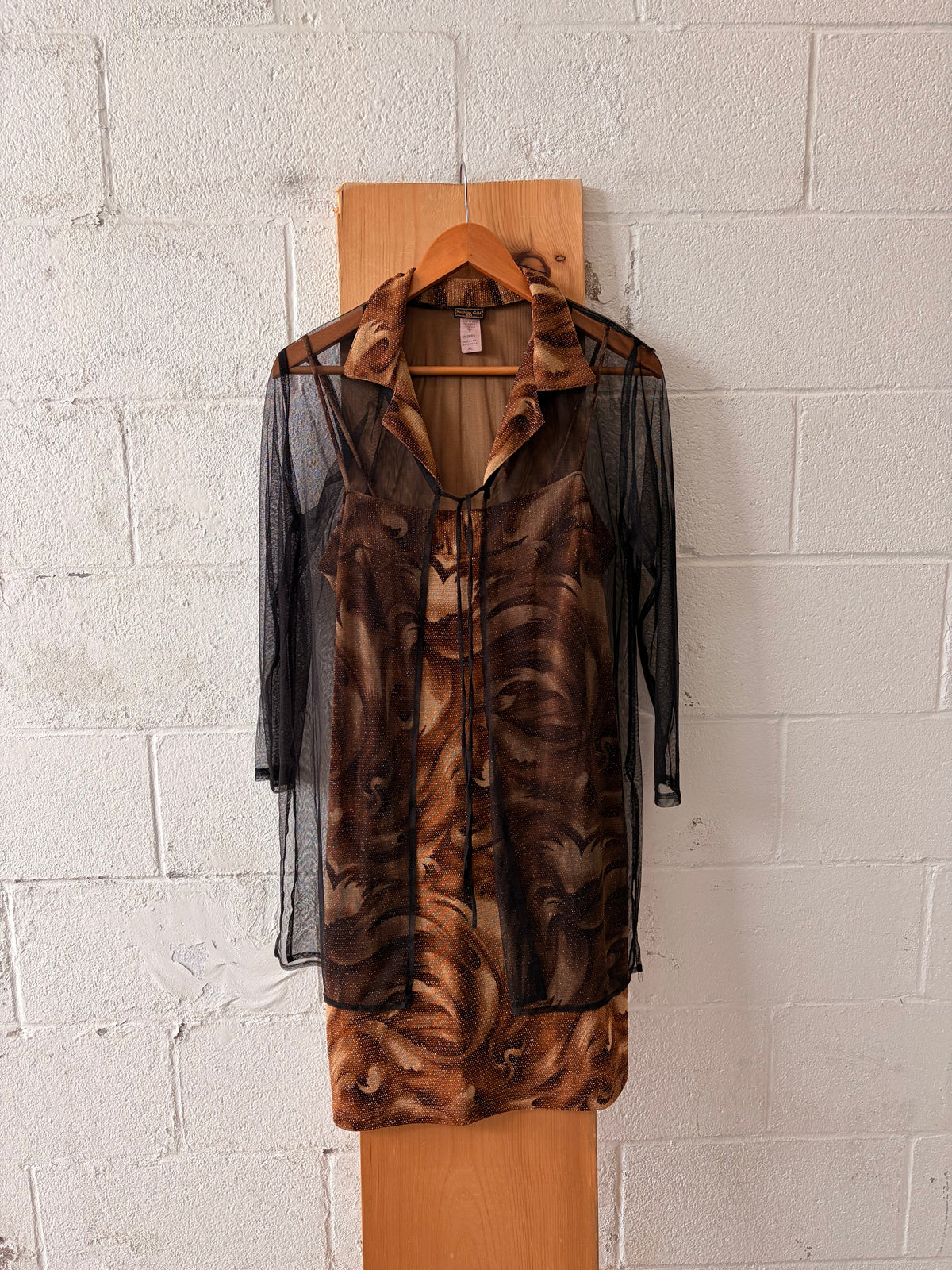 Vtg Golden Marbled Shimmer Set : M/L