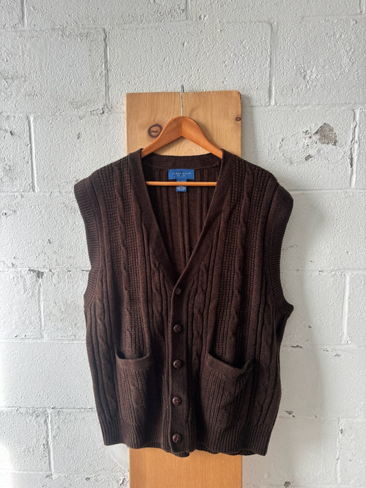 Brown Sweater Vest : XXL