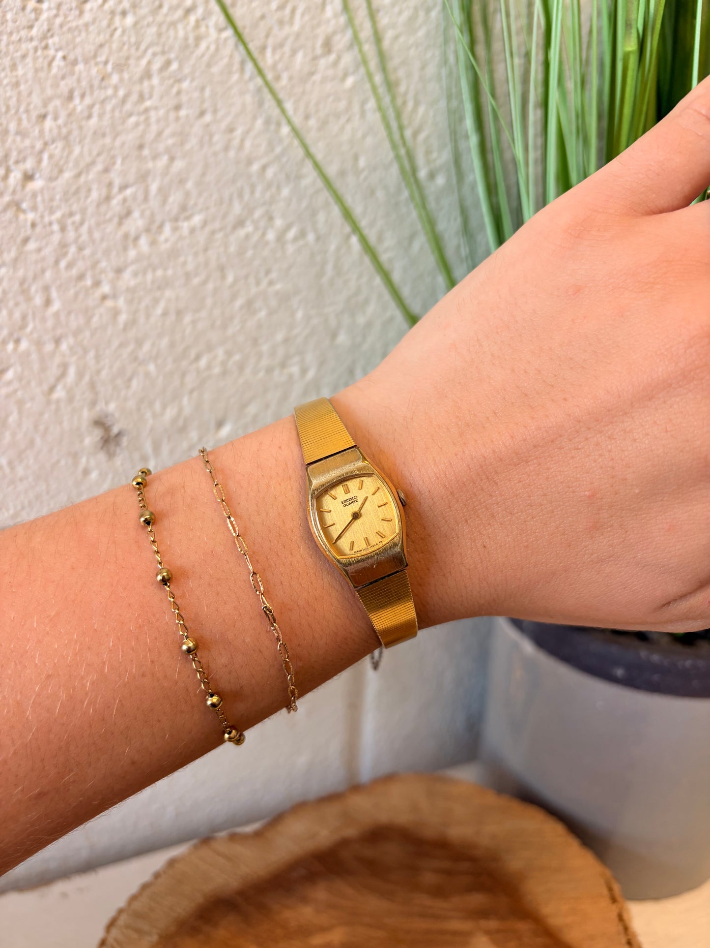 Gold Tone Seiko Watch (Untested - As Is)