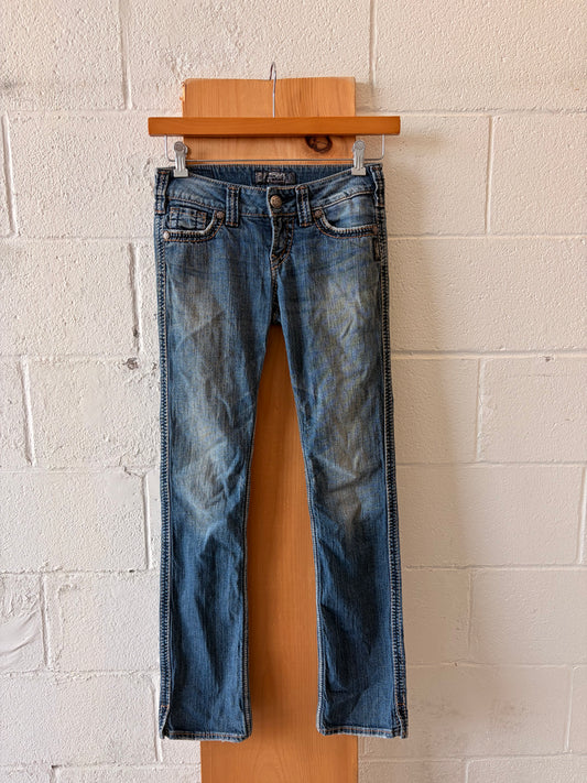 Medium Wash Silver jeans : 30”W