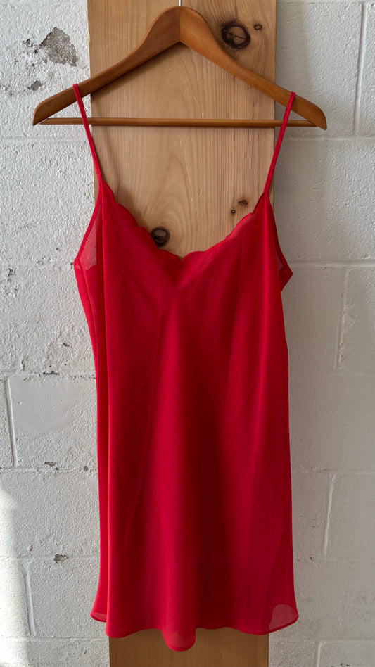 Semi Sheer Red Slip : M