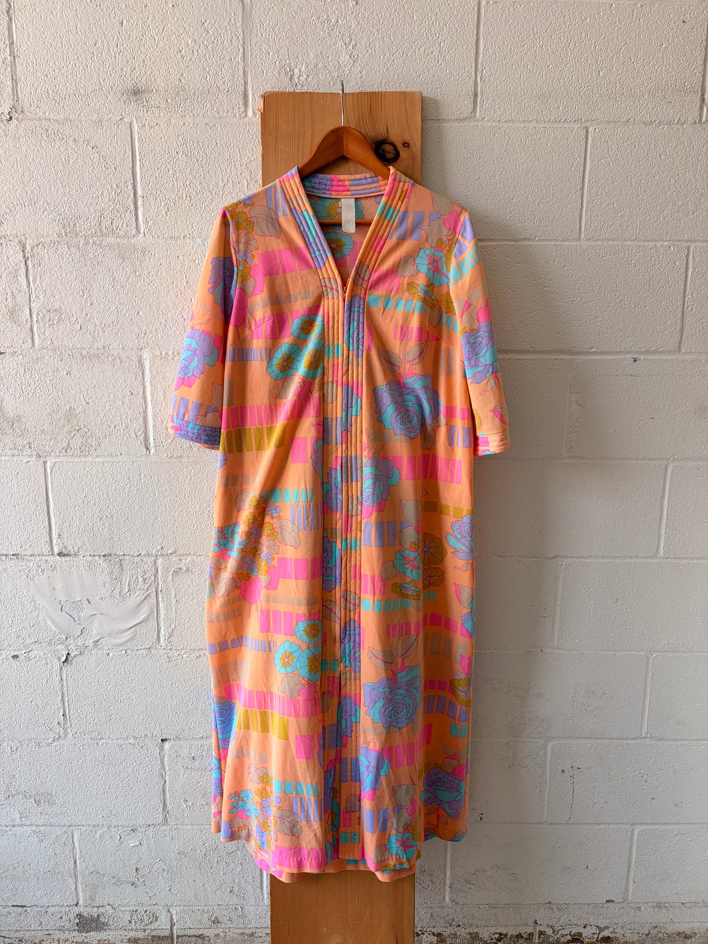 Vtg Colorful House Dress : M/L
