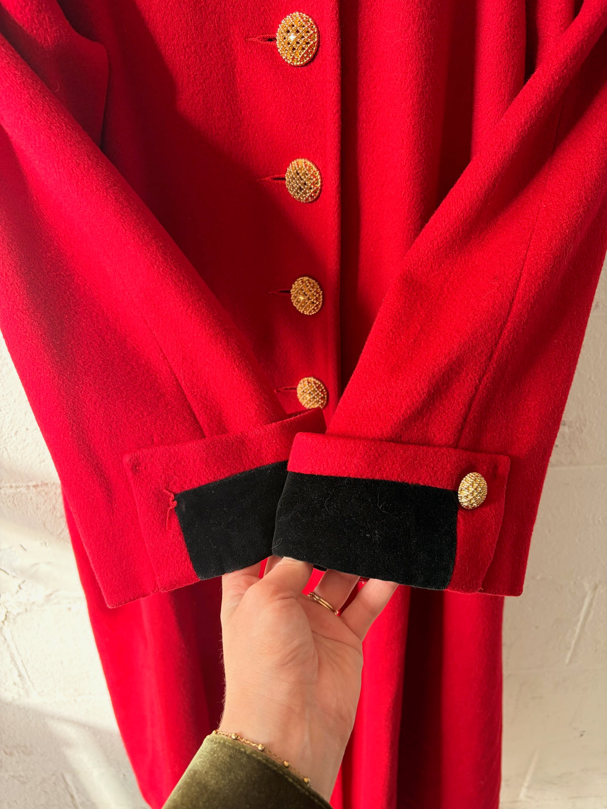 Vtg Long Red Wool Ralph Lauren Coat (As Is) : 6 (Local Pick Up Only)