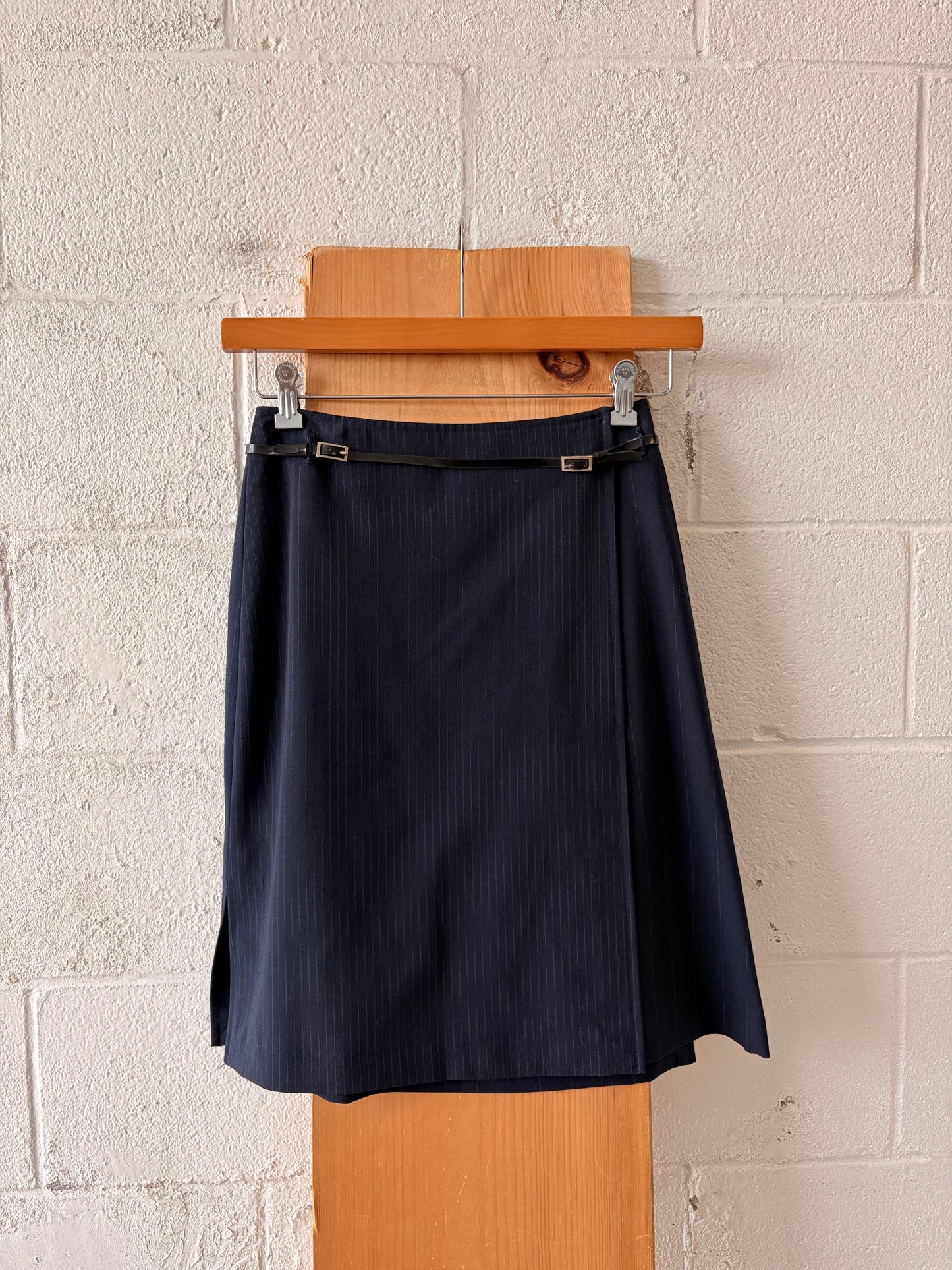 Belted Navy Skirt : 2