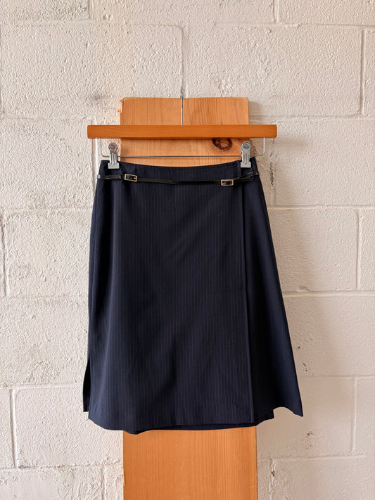 Belted Navy Skirt : 2