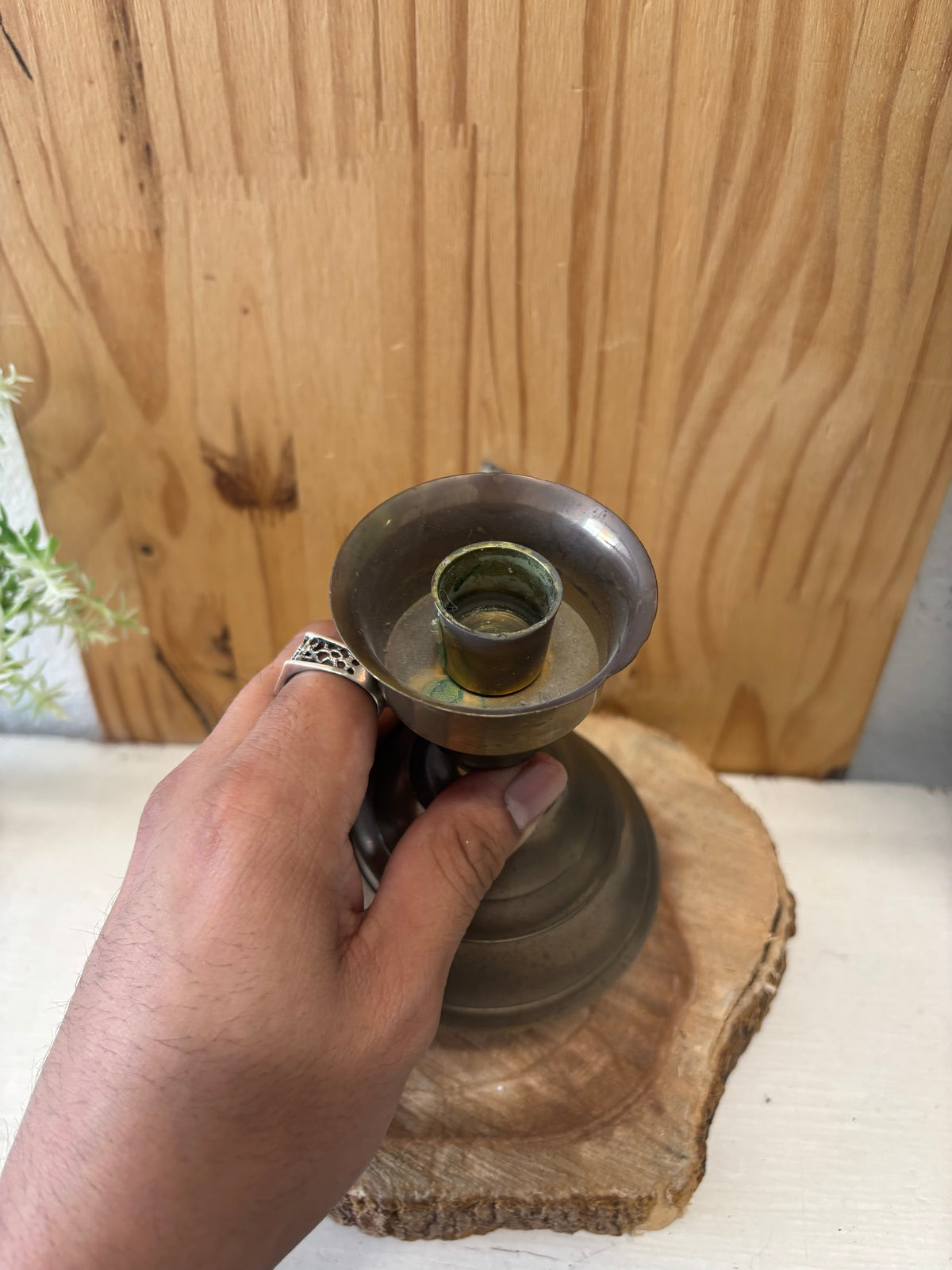 Vtg Brass Candlestick Holder (Local Pickup Only)