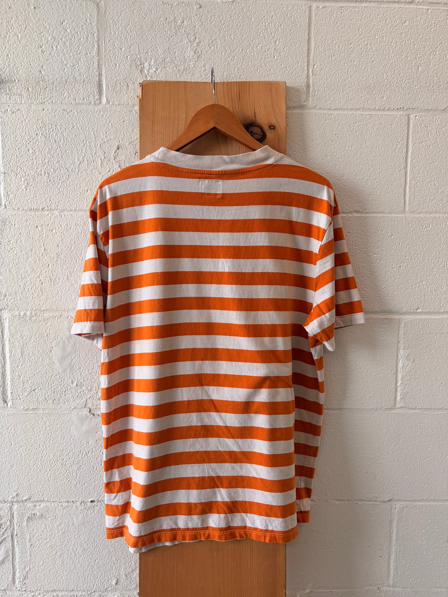 Orange Striped Guess Tee : M