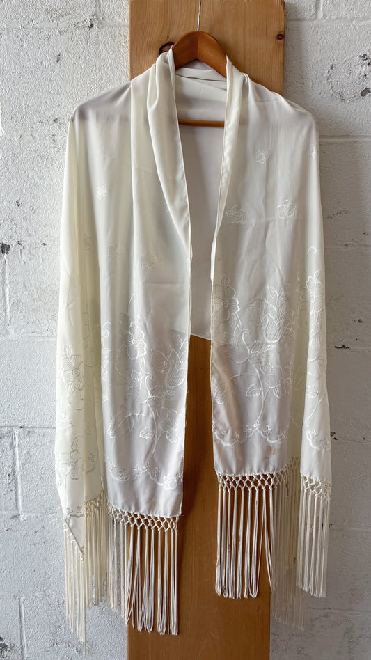 White Shawl : 84” Total L
